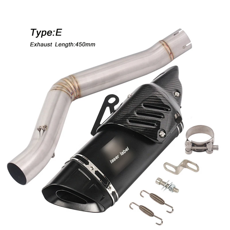 E Для Benelli Leoncino 500/800 trail мотоцикл глушитель труба звено средней Трубы система неразрушающая установка - Цвет: E