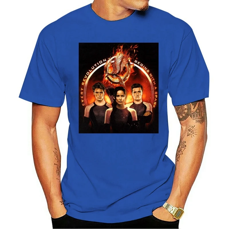 T Shirt 2020 new Men's Printed Man The Hunger Games Catching Fire Golden Trio hot | Мужская одежда