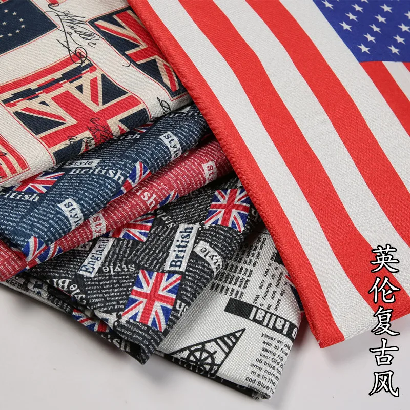 

2019 Woven Hot Sale Thickening Restoring Ancient Ways Of England Union Jack Sofa Tablecloth Bar Chair Wall Net Cafe Fabrics