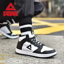 PEAK Men Winter Skateboarding Shoes Autumn Outdoor Warm High Top Sneakers TAICHI Non-slip Wearable Light Weight Casual Shoes