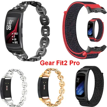 

Watch Nylon Wrsit Bands For Samsung Gear Fit2 Fit 2 Pro Strap Replacement Stainless Steel Metal Bracelet For Gear Fit2 PRO Band