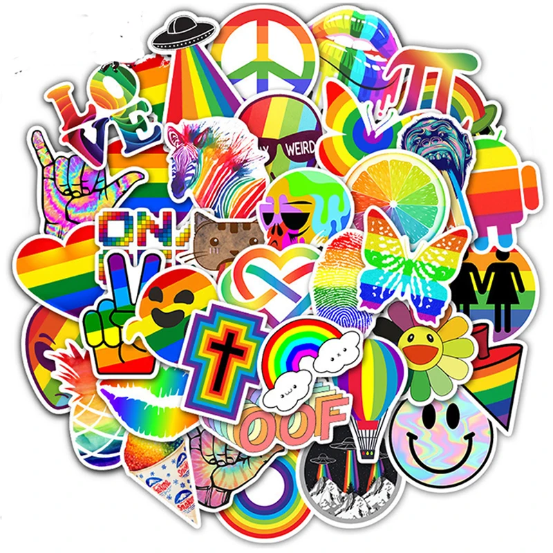 Pegatinas de grafiti para monopatín para niños, pegatinas de grafiti, arcoíris, guitarra, portátil, equipaje, bicicleta, teléfono, calcomanía impermeable, juguetes para niños, 10/30/50 Uds.