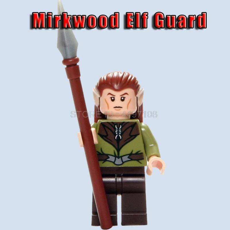 Mirkwood Elf Guard Хоббит бой пяти армий Гэндальф билбо смауг Бейн король Теоден строительные блоки детские игрушки персонаж фильма подарки на день рождения - Цвет: Mirkwood Elf Guard