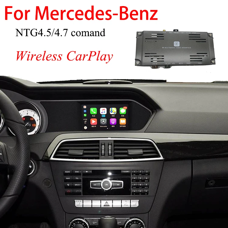 CarPlay беспроводной видео интерфейс для Mercedes C-Class W204 2011- резервный декодер для камеры автомобильный игровой Android автоматический модуль wifi