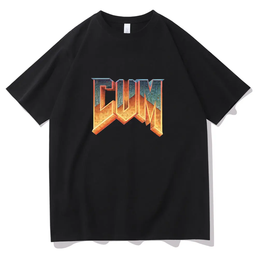Футболка Doom Cum мужская с графическим рисунком винтажная хлопковая тенниска