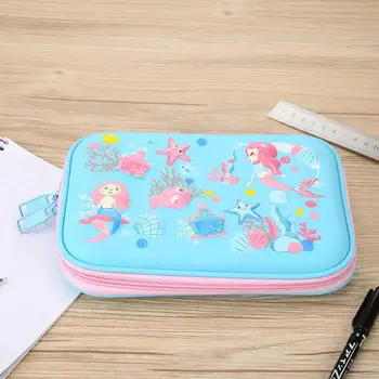 

Cute Sea Ocean World Hard EVA Students Pencil Bag Girls Boys Kawaii Pencilcase Pen Box School Supplies Material Escolar