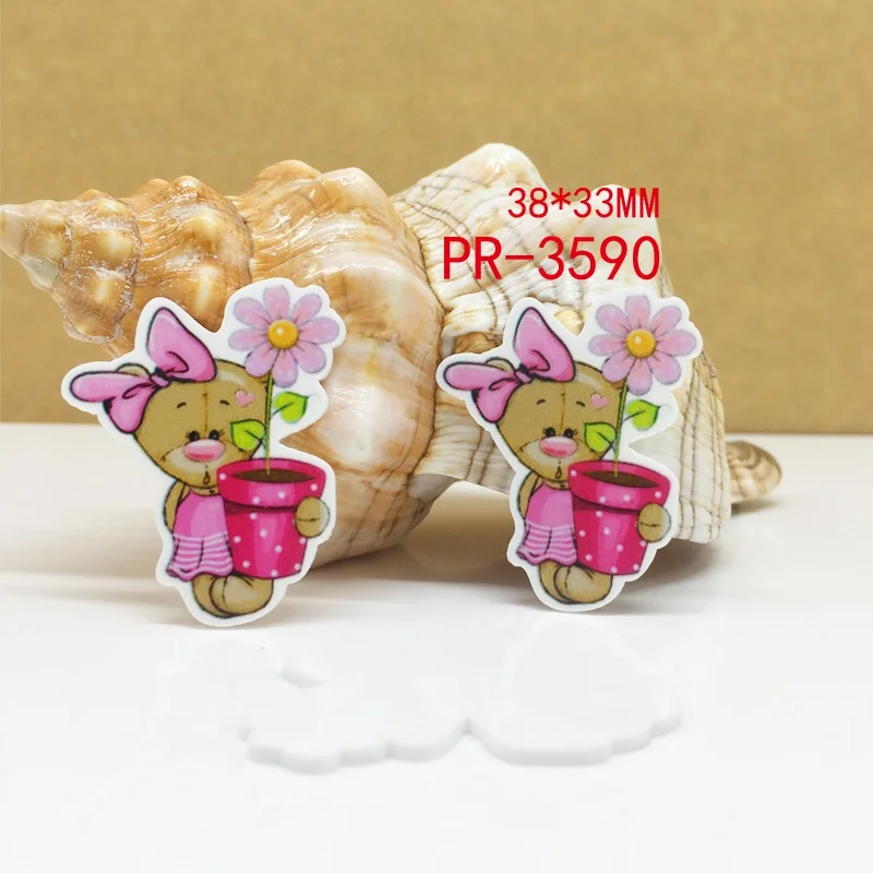 3590 30 шт мультфильм персонаж плоское украшение из смолы pr 3599 - Цвет: 3590