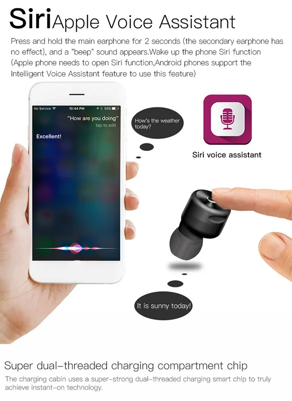 Q1S Bluetooth 5,0 наушники мини TWS беспроводные наушники Авто парные HD микрофон спорт громкой связи стерео музыкальный плеер для всех смартфонов