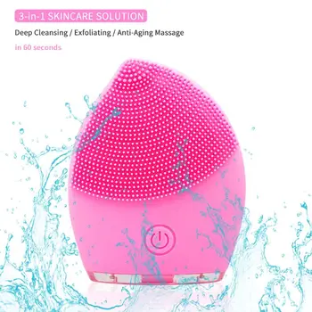 

3 Colors Portable Mini USB Charging Washing Brush Silicone Cleansing Instrument Facial Pore Cleaner