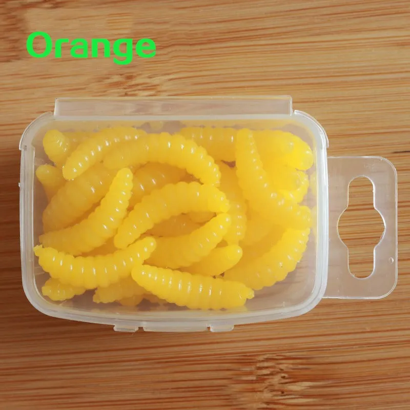 30 Pcs/lot Soft Lure Fishing Simulation Earthworm 2cm 4g Red Worms Artificial Fishing Lure Tackle Lifelike Fishy Lures 7 Color