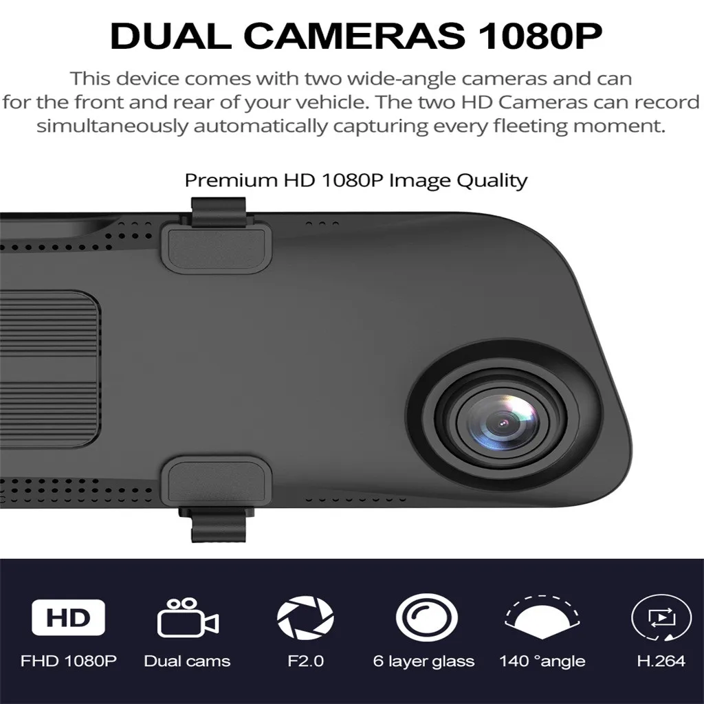 4g Автомобильная Dvr камера Gps Android 8,1 Автомобильная зеркальная камера заднего вида умная камера для вождения