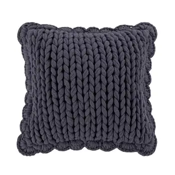 

Pillowcase Handmade Thick Line Laced Knitting Pillow Cover For Furniture Living Room Sofa Decoration Gray Pillowcase