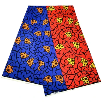 

Polyester African wax print fabric,Ankara fabrics Batik wax kitenge fabric 6 yards LBLD-189