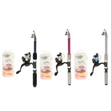 1,5 м/1,8 м портативная телескопическая удочка и катушка, комбо для путешествий, спиннинговая удочка, комплекты и коробка для рыболовных снастей, сумка для переноски