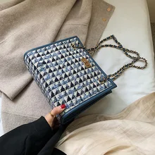 INS онлайн знаменитостей стиль композитные сумки женская сумка стиль Мода корейский стиль универсальная модная сумка через плечо с цепочкой