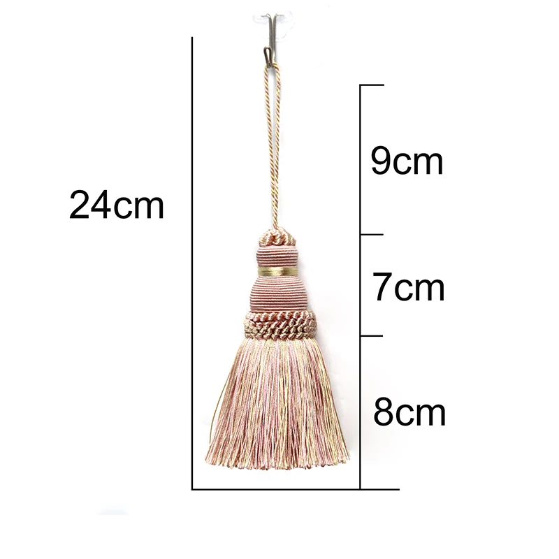 4pcs Tassel Hanging Pendant Curtain Accessories Fringe Silk Thread Pendant Decoration Handmade Crafts Key Tassels