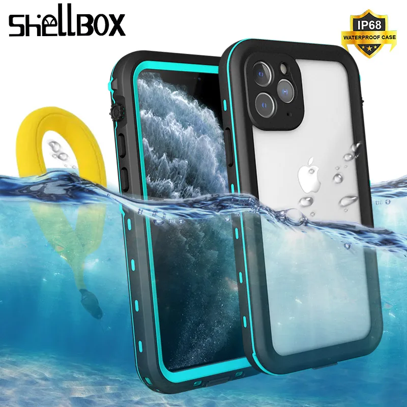 Водонепроницаемый чехол SHELLBOX для iPhone 12 11 Pro Max X XR XS MAX противоударный плавания и