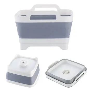 

Dish Tub, Food Strainers Collapsible Fruits Drainer Basket Vegetable Sink Colander Draining Basket