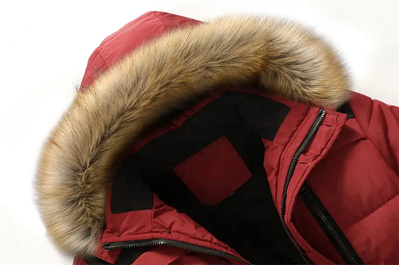 -20 'C Winter Fleece Warm Men Jacket Coats Wind Resistant Autumn Thick Fur Trim Hooded Jacket Mens Cotton Padded 2019 MuLS Brand 10