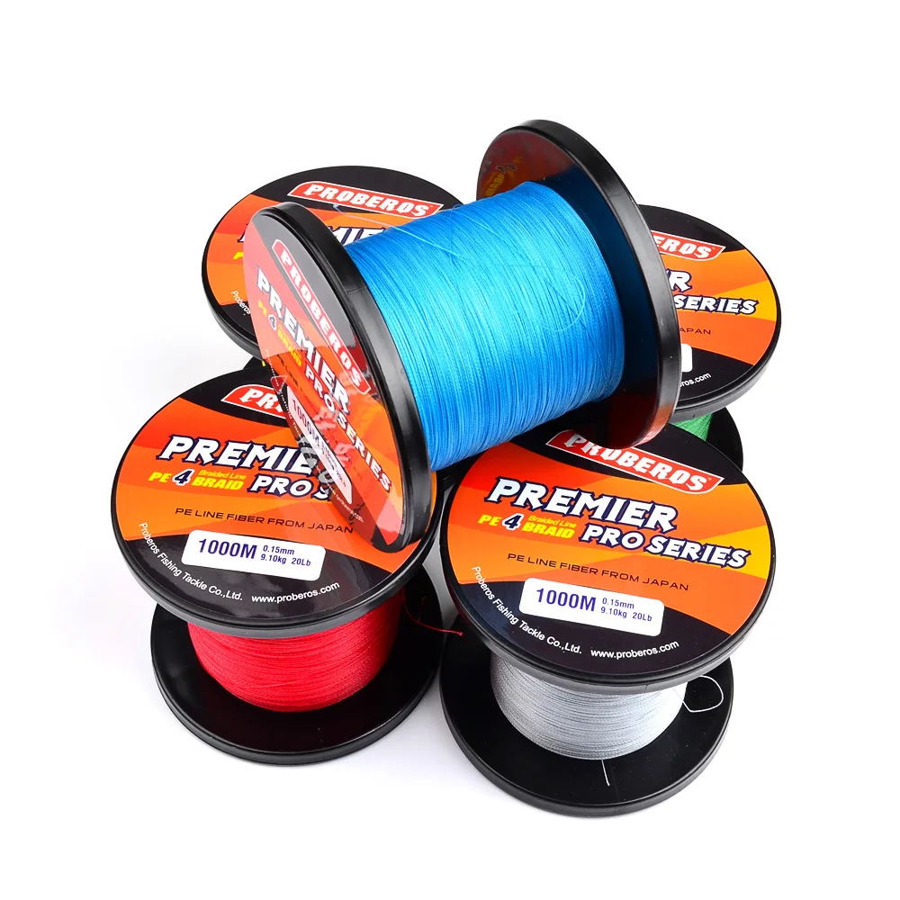 

4 Series Fishing Line 1000 m pe Weaving Dyneema Fishing Line Rock Fishing Only Mainline Hot Selling
