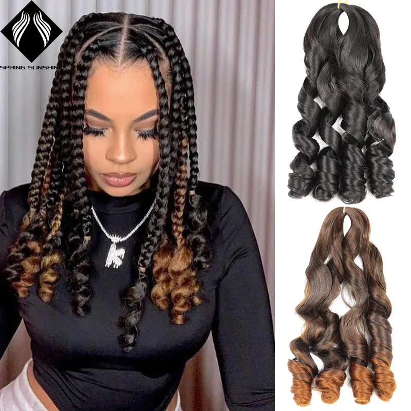 22 Polegada Onda Solta Tranças De Crochê Cabelo Sintético Tranças Extensões  De Cabelo Pré Esticado Trança Para Mulheres Ombre - Trança Sintética (para  Pretos) - AliExpress