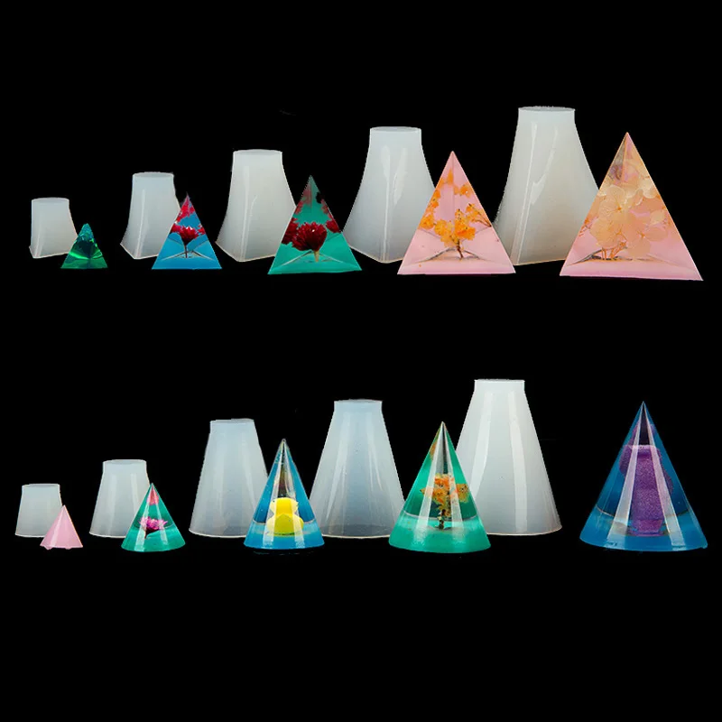 

Multi - specification cone pyramid silicone mold DIY mold jewelry accessories decorative jewelry tools