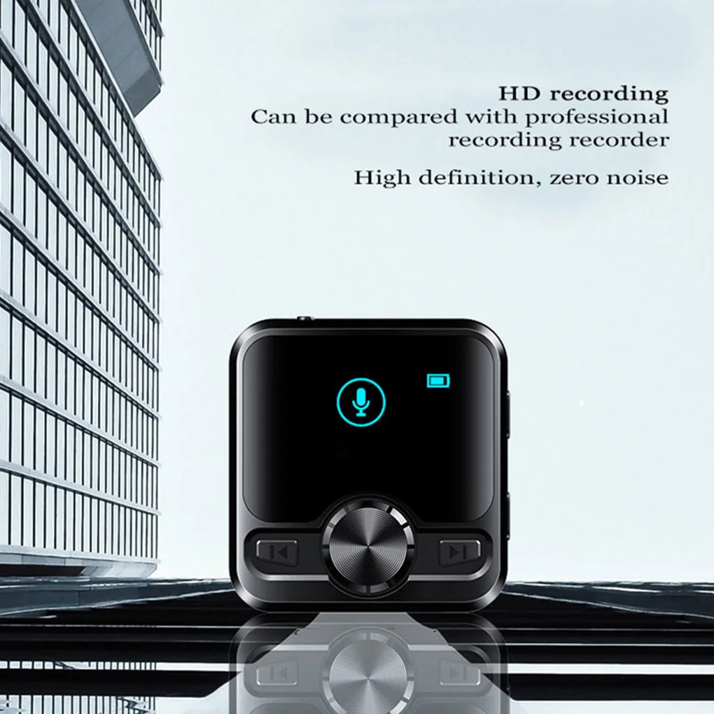 Диктофон Bluetooth спорт HIFI MP3 плеер Запись звука ручка IPX6 FM радио повторитель 1,2 дюймов дисплей