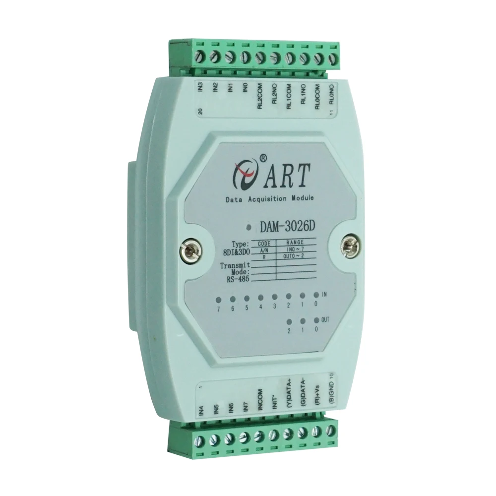 

8-канальный изолированный цифровой Вход 3 модуль релейного выхода DAM3026D