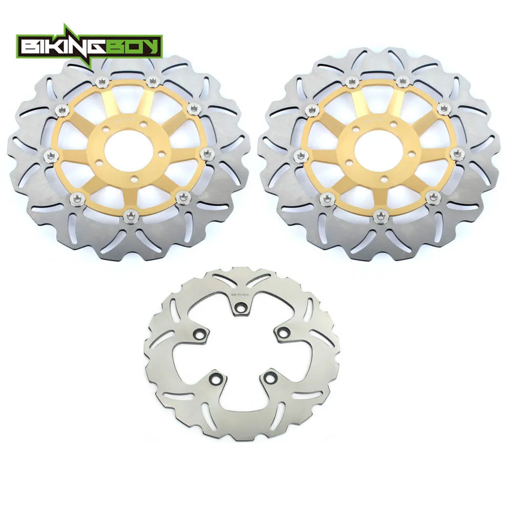 BIKINGBOY для SUZUKI GSXR 750 F 89-91 GSXR 750 88-95 GSXR 1100 89-00 GSXR 750 W 91-95 Передние Задние тормозные диски роторы - Цвет: Wavy Gold