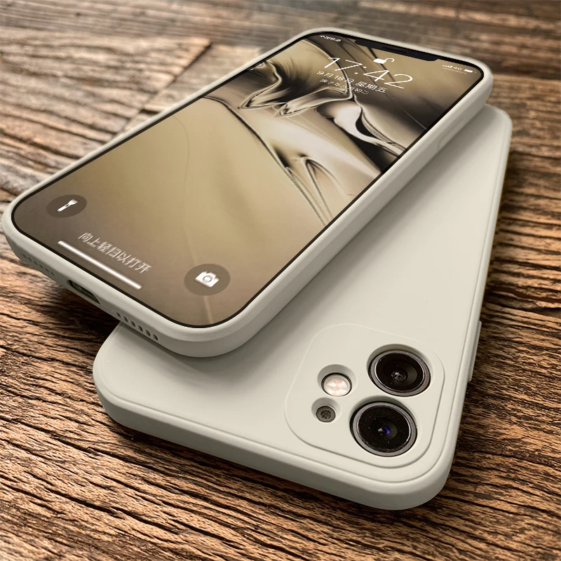 Новый квадратный жидкий силиконовый чехол для телефона iPhone 12 Mini 11 Pro Max XS SE X XR 6S 7 8
