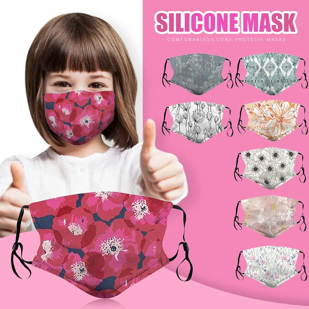 

Kids Mouth Maske Printing Face Maske Cover Dustproof Reusable Kids Washable Face Maske Respirator With Adjustable Earloops