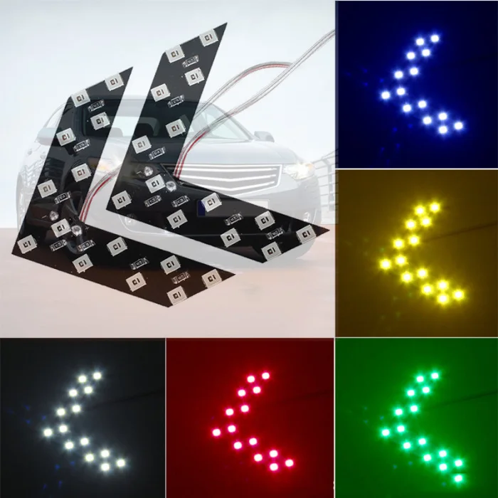 Автомобильное боковое зеркало заднего вида 14-SMD светодиодный светильник зеркало заднего вида указатель поворота светильник NJ88