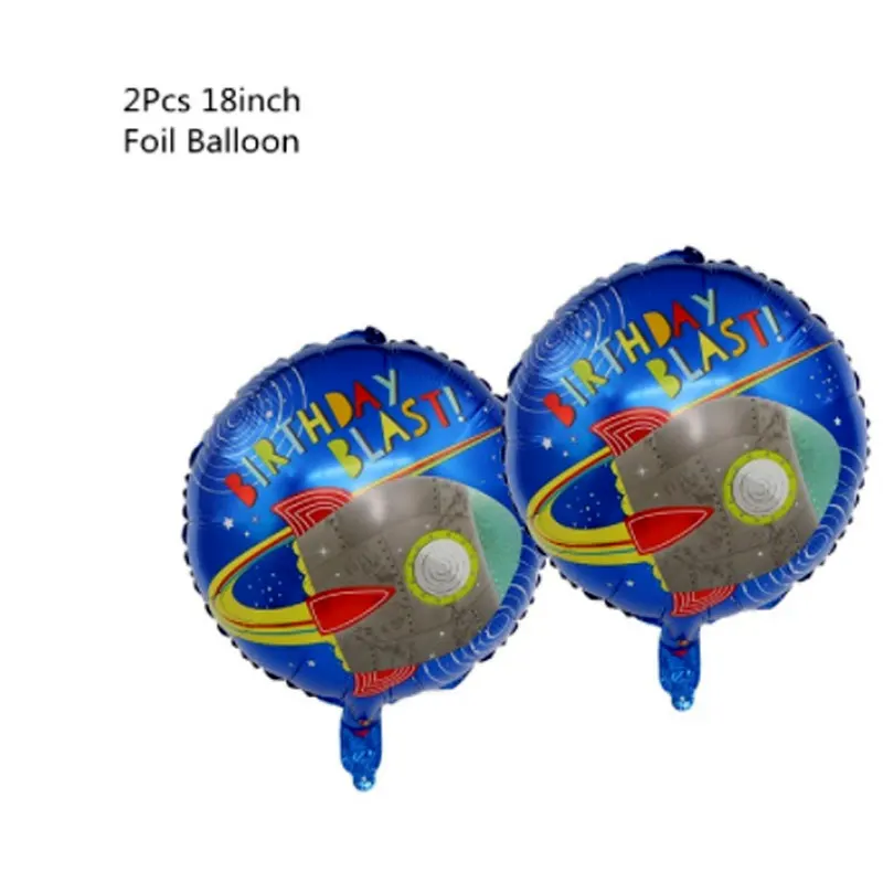 balloon Новая космическая тема вечерние космонавты и ракеты корабль Алюминиевая Фольга Воздушный шар Галактика/солнце тарелка бумажный стаканчик соломки для дней рождения тема Вечерние - Цвет: balloon