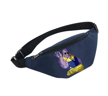 

Waterproof Chest Handbag Unisex Fanny Pack women Belt Waist Bag Ladies Waist Pack Belly Bags For anime Thanos