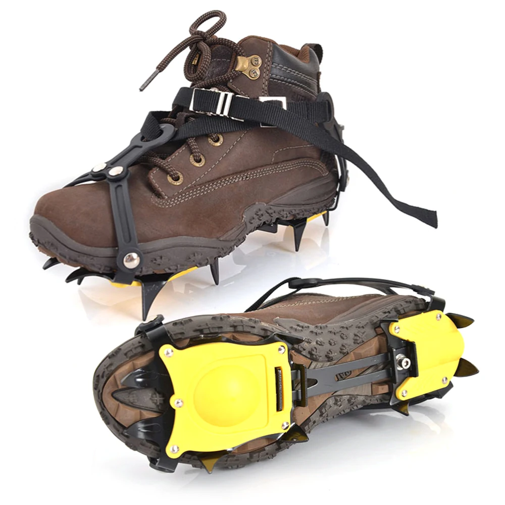 

Hot New 10 Teeth Ice Crampons Non Slip Climbing Gripper Cleats Shoe Cover Ice Crampons Winter Snow Spikes Boot Shoes for Hiking