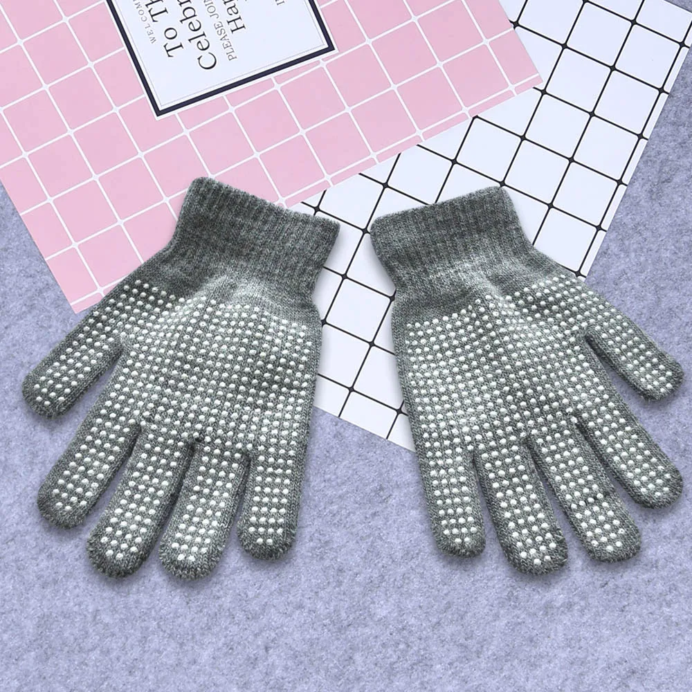 Mittens Guantes New Winter Warm Magic-Stretch Glove Kids Size Colorful Set Knit Gloves Хлопчатобумажные перчатки