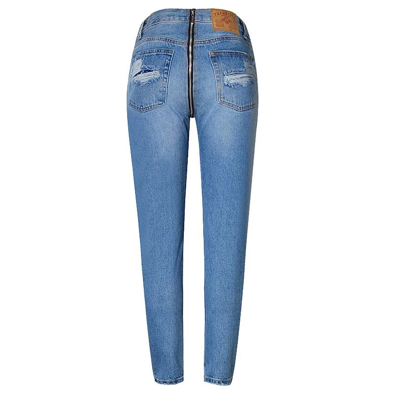 Plus size back zipper jeans Clearance