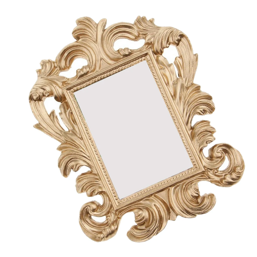 Gold Resin Stand Picture Frame - Vintage Style Photo Frame Wedding Home Decor Party Favor Bridal Anniversary Frame