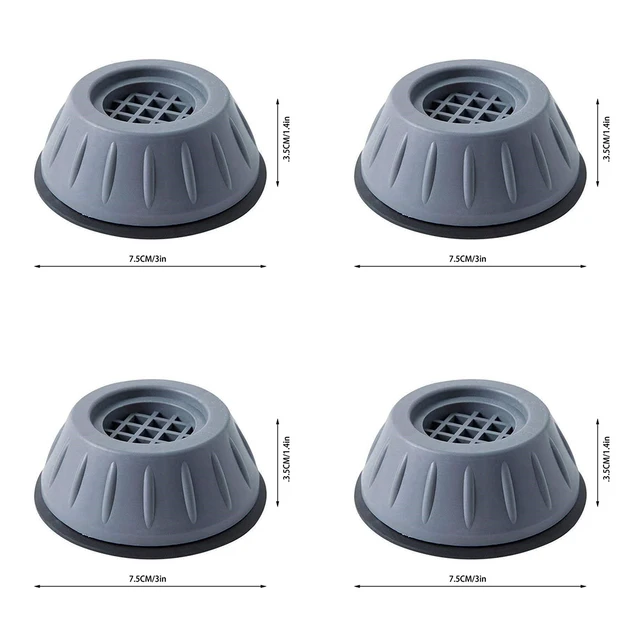 1/2/4PCS of Anti Vibration Pads Washing Machine Silent Rubber Feet Refrigerator Base Fixed Non-slip Foot Pad Bracket Accessories 4PC-7.5CM