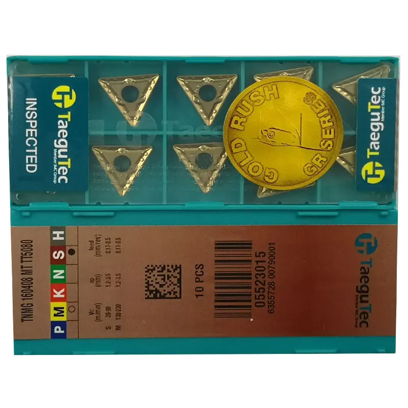 50 шт. ЧПУ Taegutec insertTNMG160408-MT TT5080/TNMG160404-MT TT5080/T5080 обработка титанового сплава superalloy