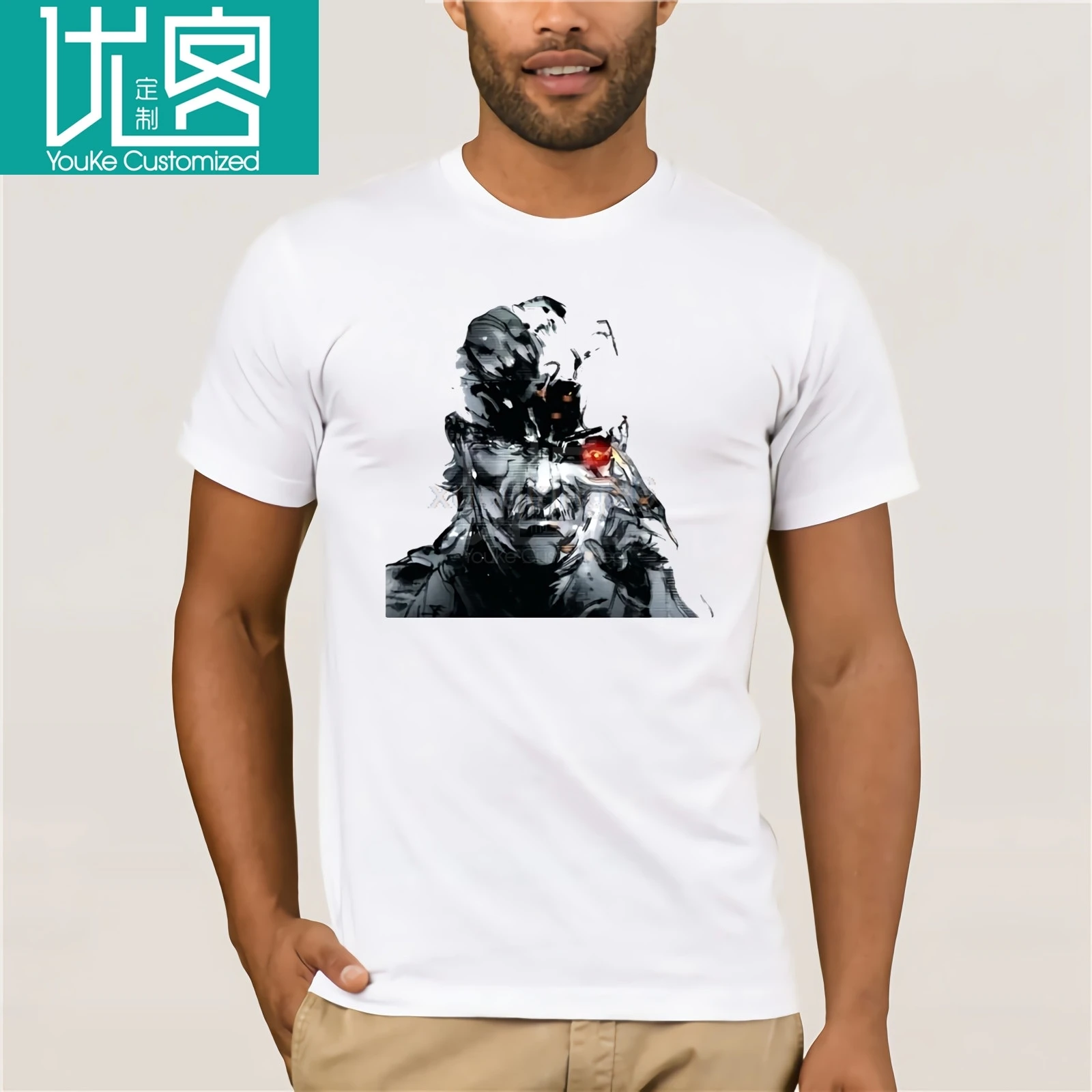 

metal gear solid shirts uniqlo print 100% cotton casual o-neck t-shirt