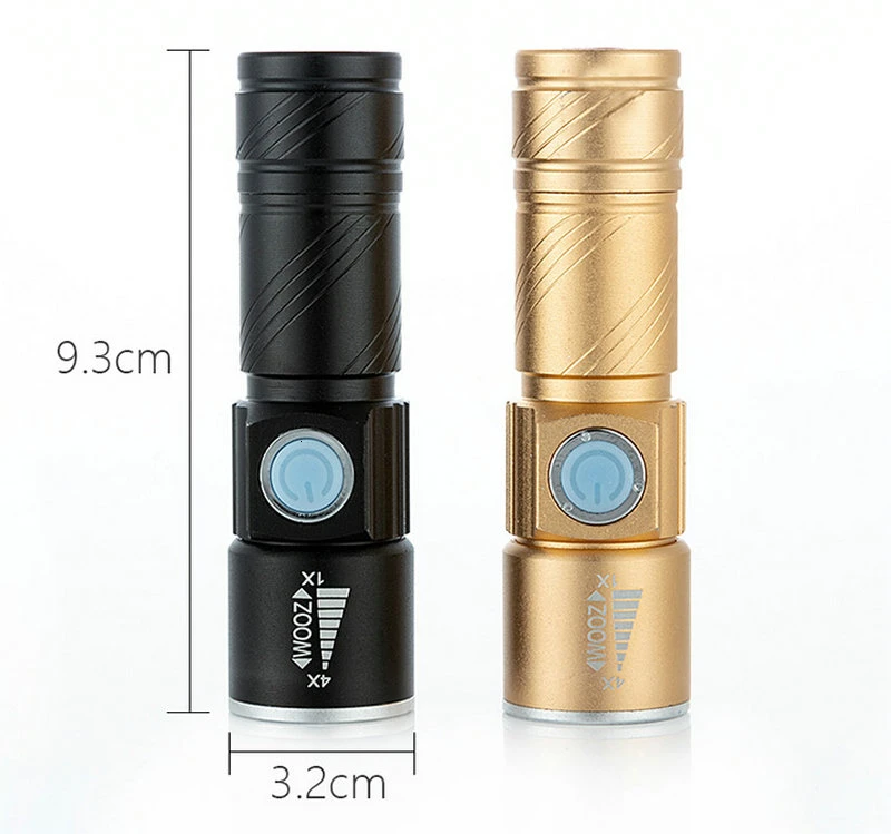 Zoomable Bike Front Light  Bicycle Flashlight USB Charging Flashlight Cycling Waterproof Torch Bike Headlight Bicycle Light (12)