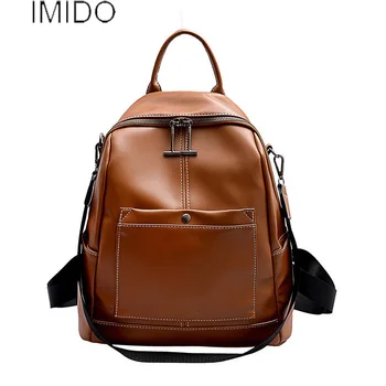 

Women Leather Backpacks For Girls Sac a Dos School Backpack Female Travel Shoulder Bagpack Ladies Daypacks Mochilas Dropship