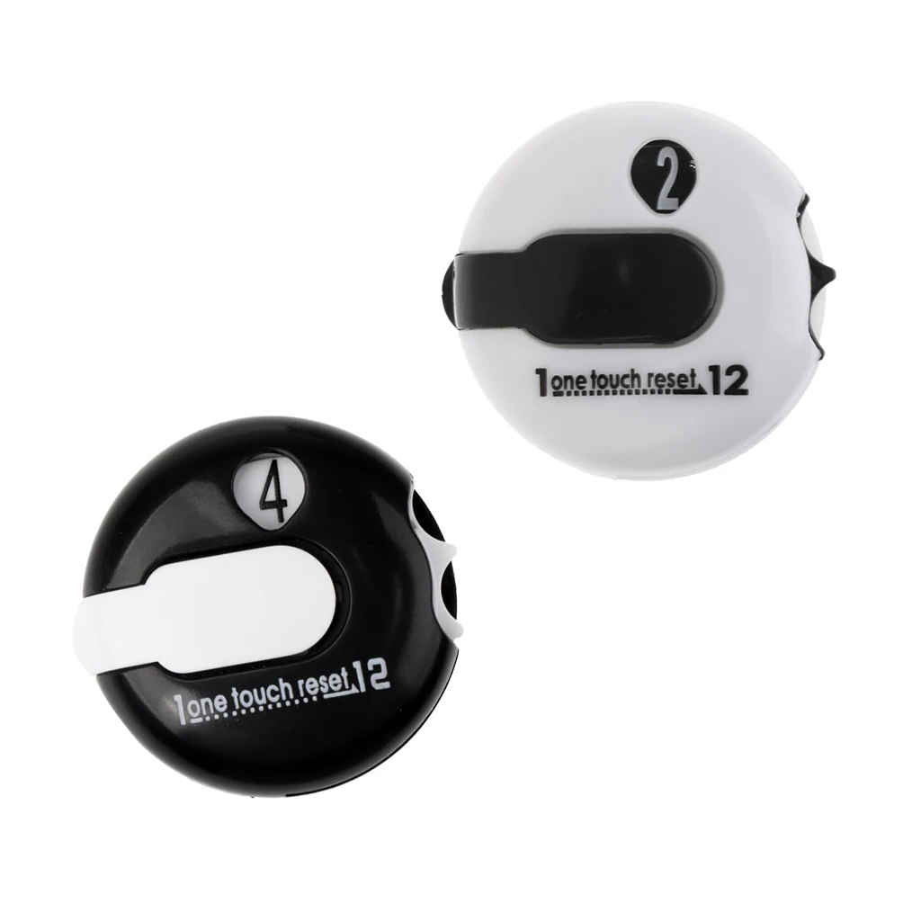 

2 Pieces Mini Golf Score Counter Clip On Glove or Bag - One Touch Reset