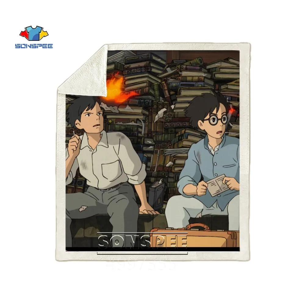 SONSPEE THE WIND RISES Harajuku, одеяло с 3d принтом для детей и взрослых, покрывало для дивана, Осеннее теплое постельное белье, Классическое Одеяло с рисунком аниме