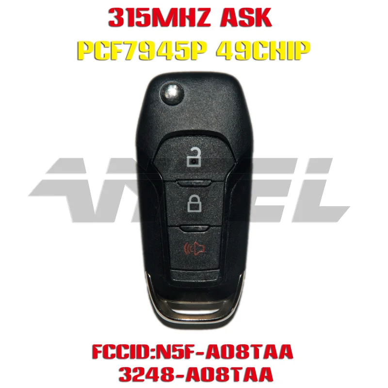 Antel 3 кнопки дистанционного ключа автомобиля 315 МГц ID49 чип для Ford F-Series trucks Ranger Explorer- N5F-A08TAA ключи автомобиля