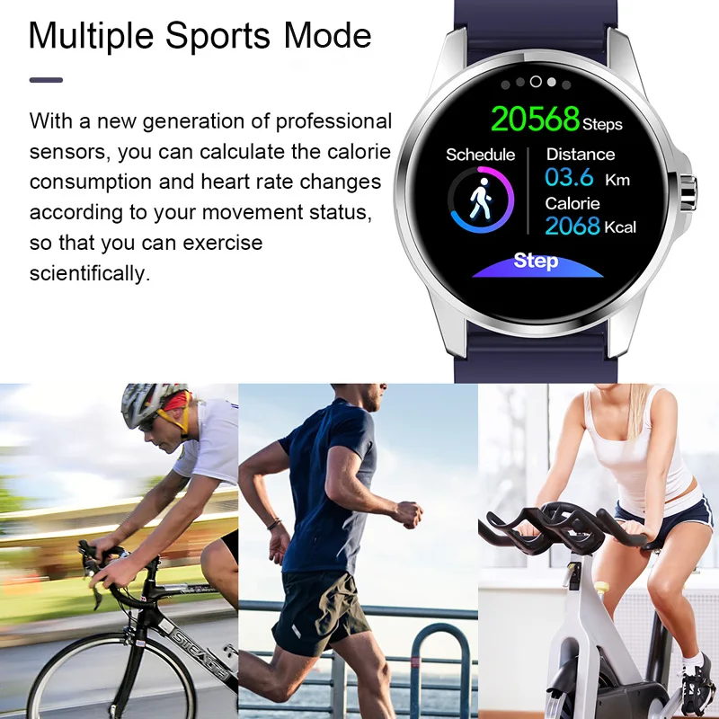 Pulseira à Prova Rastreador de Fitness Cor para Mulheres dos Homens Relógio Inteligente Toque Dwaterproof Água Freqüência Cardíaca Pressão Arterial Esportes Chamada Alarme Banda R23 - Image 4