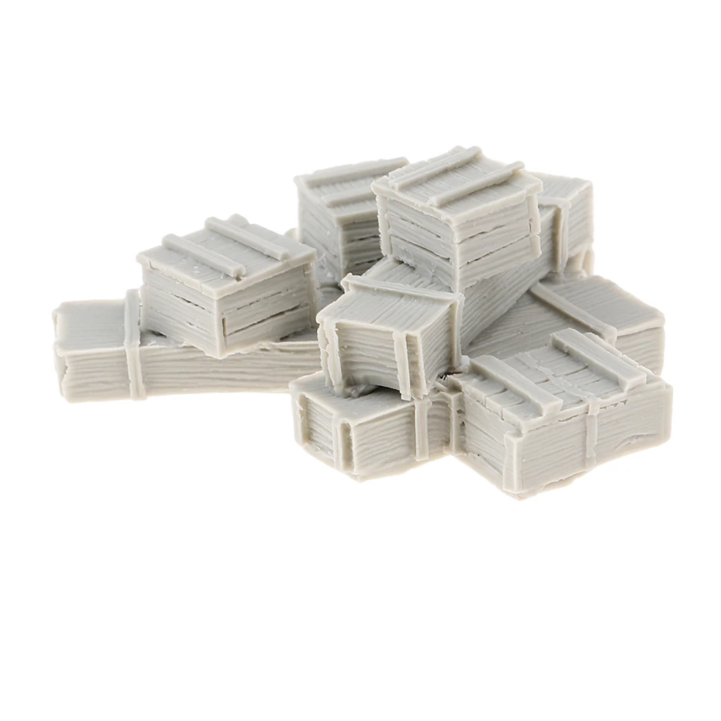 1/35  Resin Model Figure Kits Unpainted 8 Ammunition Boxes Miniature War Game Accessories Collection