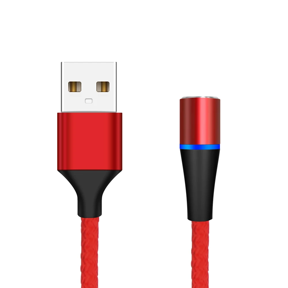 Магнитный кабель Micro usb type-C для samsung Galaxy, Xiaomi, для Android, быстрая зарядка, провод для передачи данных, 1 м, USBC, Тип C, магнитное зарядное устройство - Цвет: Red