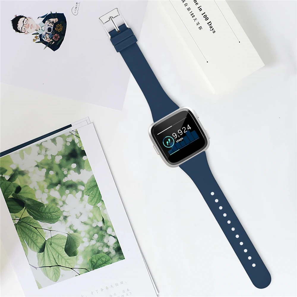 Ремешок для часов для Fitbit Versa 2 тонкий узкий сменный Браслет для Fitbit Versa 2 ремешок силиконовые умные часы на запястье